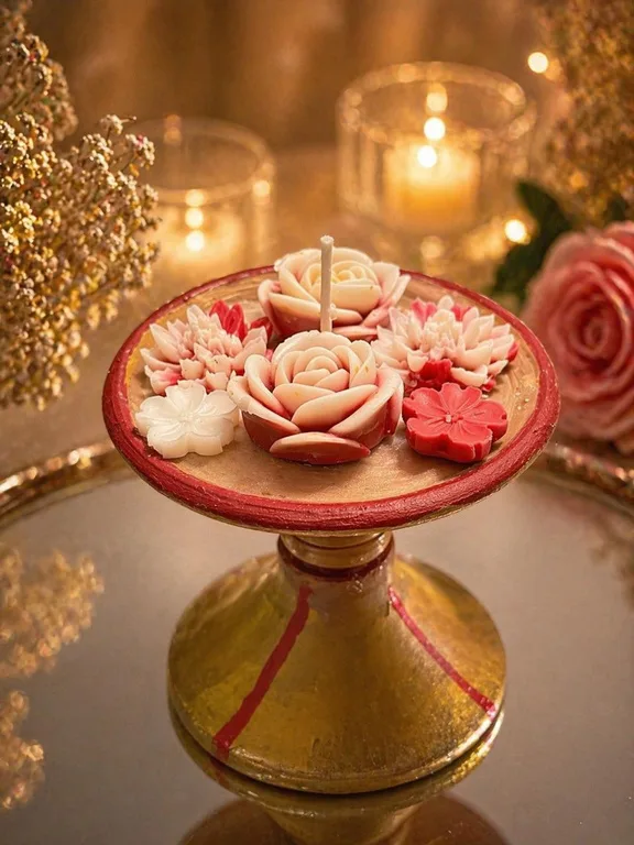 Diwali Flower Candle
