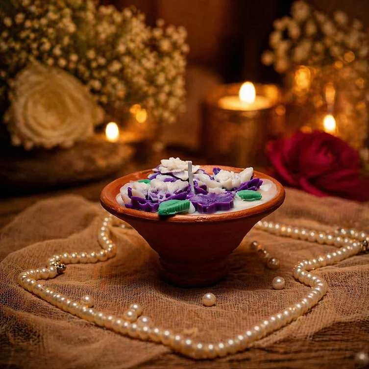 Flower Diwali Candle