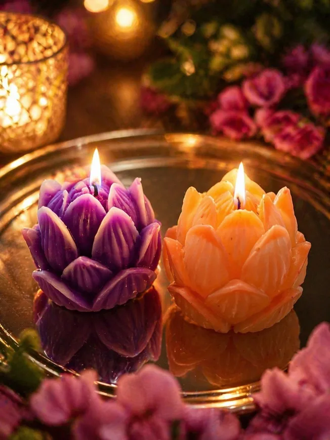Lotus Candle · Set of 2