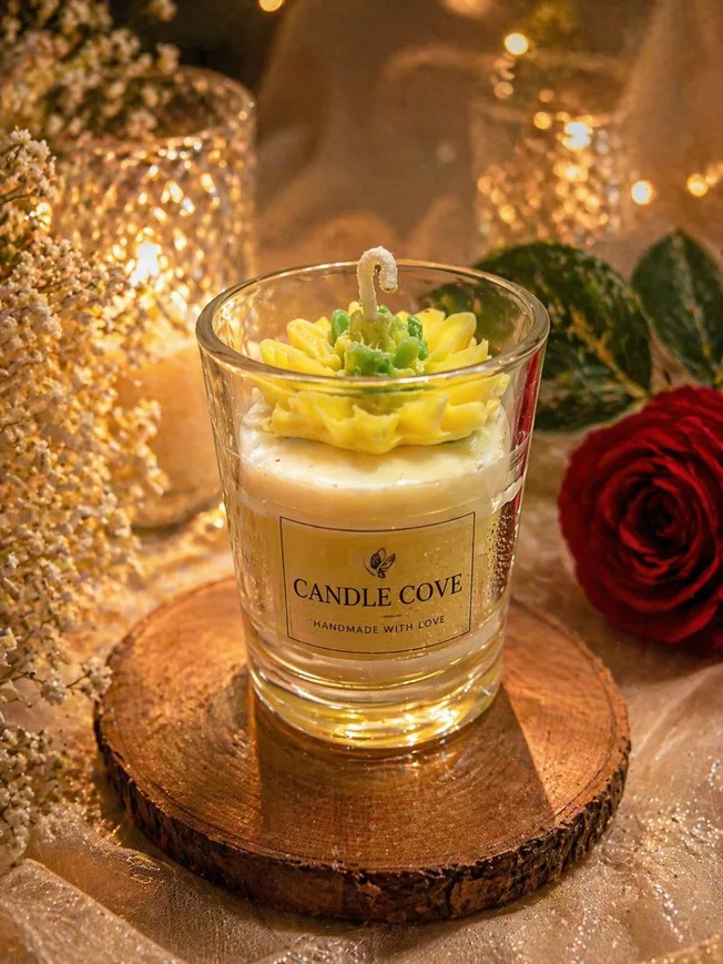 Lotus Glass Candle