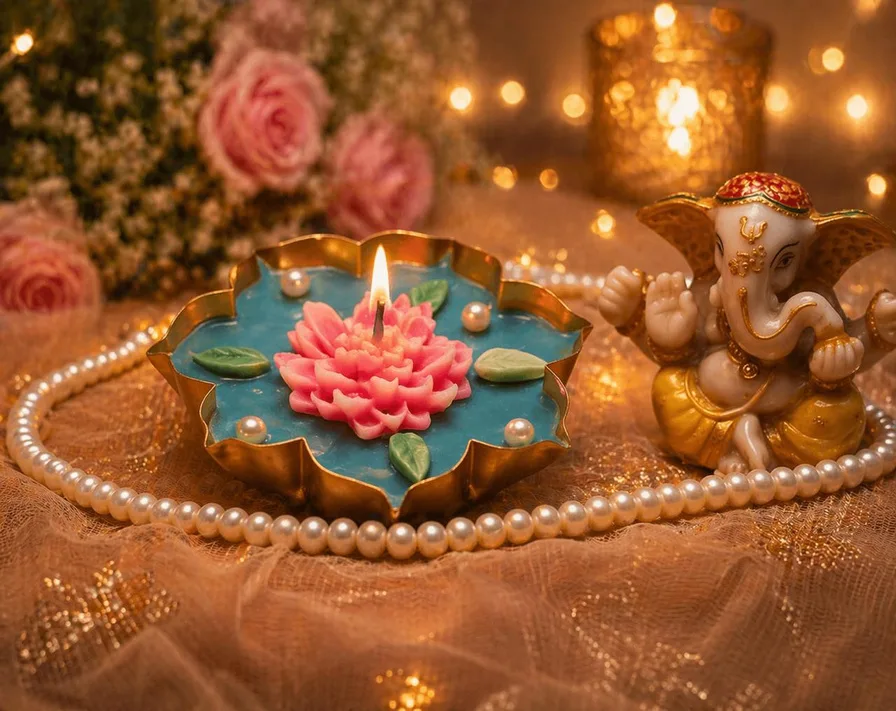 Lotus Urli Candle
