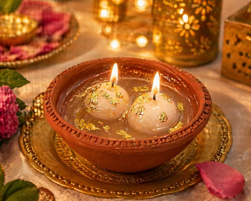 Rasgulla Candle